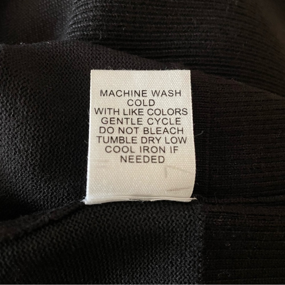 89th + MADISON Sweater Shrug Shawl Collar Short Sleeve Knit Black Size 1X - Picture 7 of 10